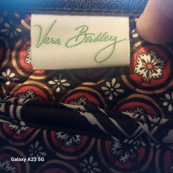 Vera Bradley Floral Quilted Shoulder Bag With Asian-Inspired Pattern Brown & Cre - Picture 4 of 7